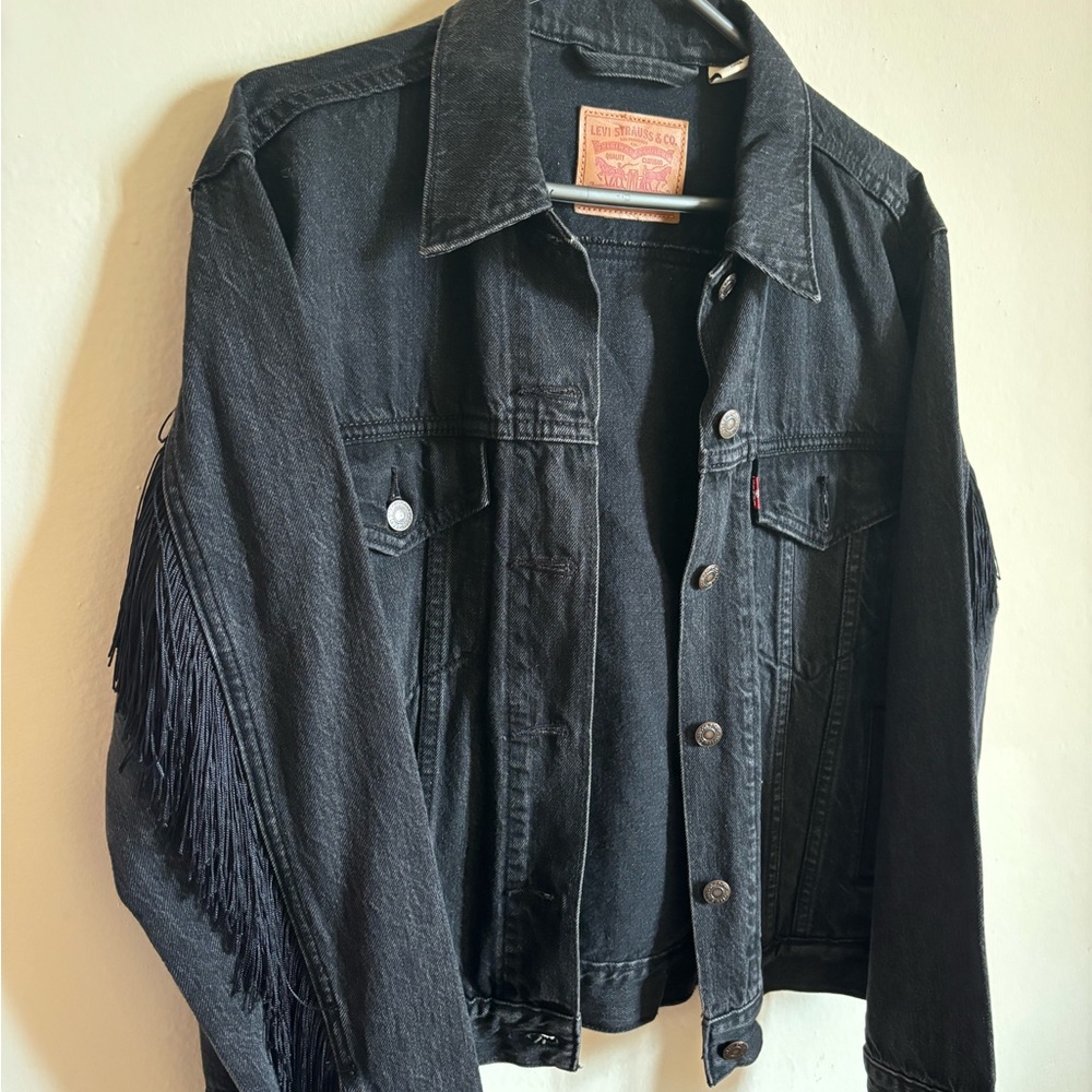 Levi fringe jean suit